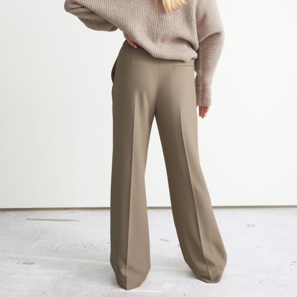 &Other Stories Wide Flared Trousers - Picture 3 of 6